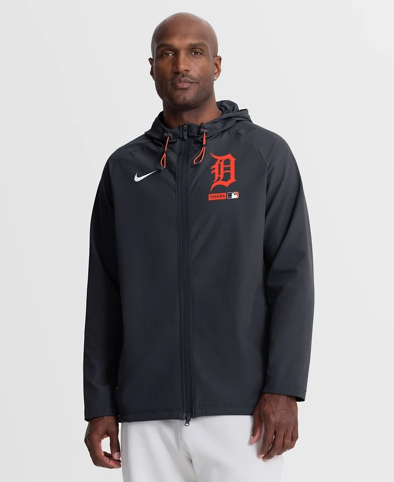 Nike Men's Navy Detroit Tigers Authentic Collection Raglan Therma-fit Full-Zip Hooded Jacket