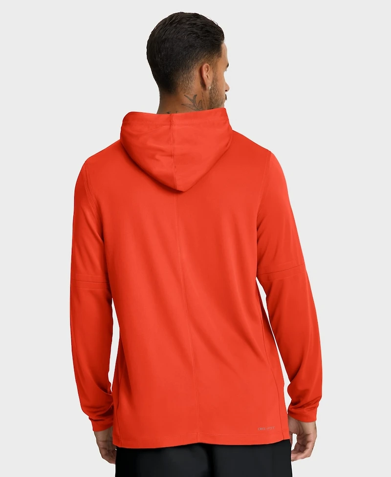 Nike Men's Orange Houston Astros City Connect Dri-fit Long Sleeve Hooded T-Shirt