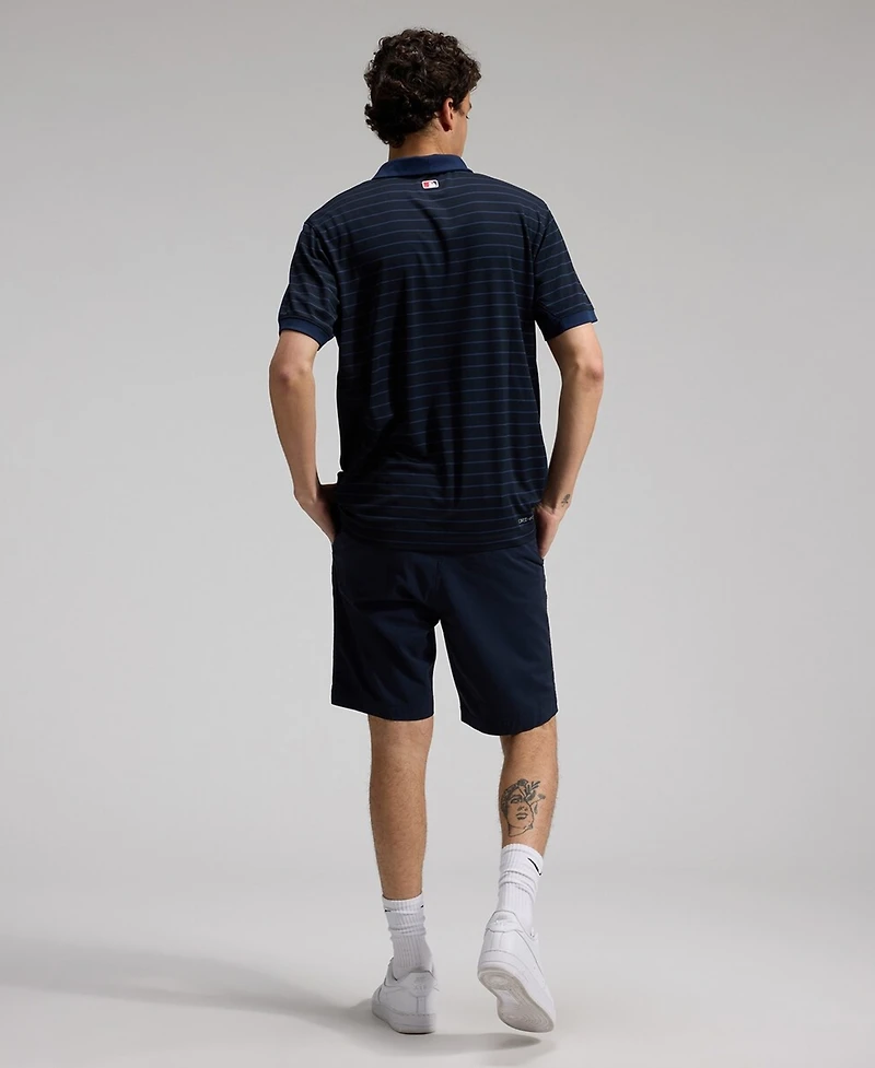 Nike Men's Navy Washington Nationals Authentic Collection Striped Victory Dri-fit Polo Shirt