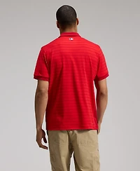 Nike Men's Red Texas Rangers Authentic Collection Striped Victory Dri-fit Polo Shirt
