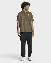 Nike Men's Gold West Virginia Mountaineers 2025 Coaches Premium Tour Stripe Dri-fit Polo Shirt
