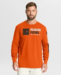 Fanatics Men's Orange Philadelphia Flyers Goal Crease Legacy Long Sleeve T-Shirt