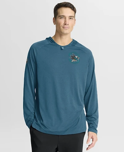 Fanatics Men's Teal San Jose Sharks Authentic Pro Rink Raglan Hoodie