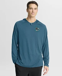 Fanatics Men's Teal San Jose Sharks Authentic Pro Rink Raglan Hoodie