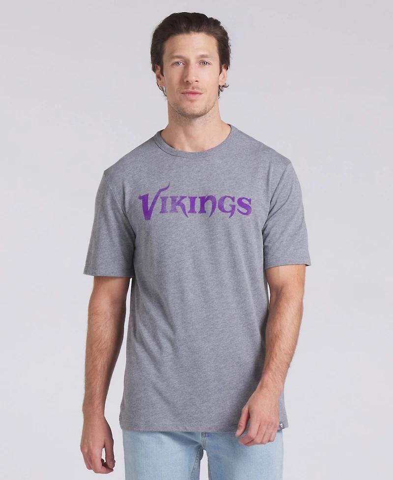 Fanatics Men's Heather Gray Minnesota Vikings Pass Rush Tri-Blend T-Shirt