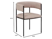 LeisureMod Cyril Modern Leather Dining Chair Set of 2 - Upholstered Padded Seat, Open Back, Powder-Coated Iron Frame