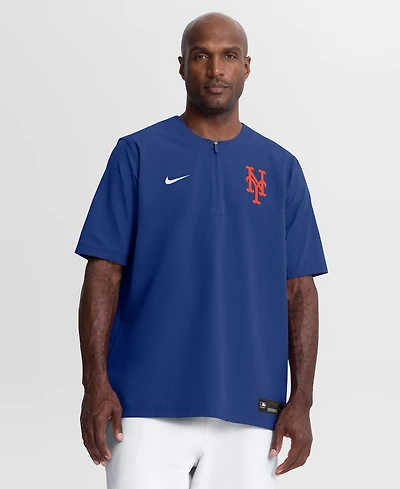 Nike Men's Royal New York Mets Authentic Collection Dri-fit Quarter-Zip Windshirt