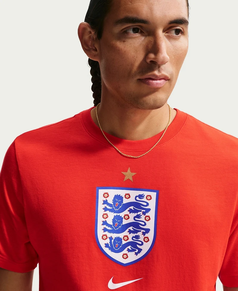 Nike Men's Red England National Team Crest T-Shirt
