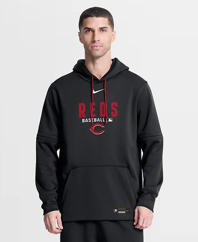 Nike Men's Black Cincinnati Reds Authentic Collection Therma-fit Hoodie