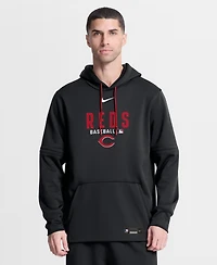 Nike Men's Black Cincinnati Reds Authentic Collection Therma-fit Hoodie