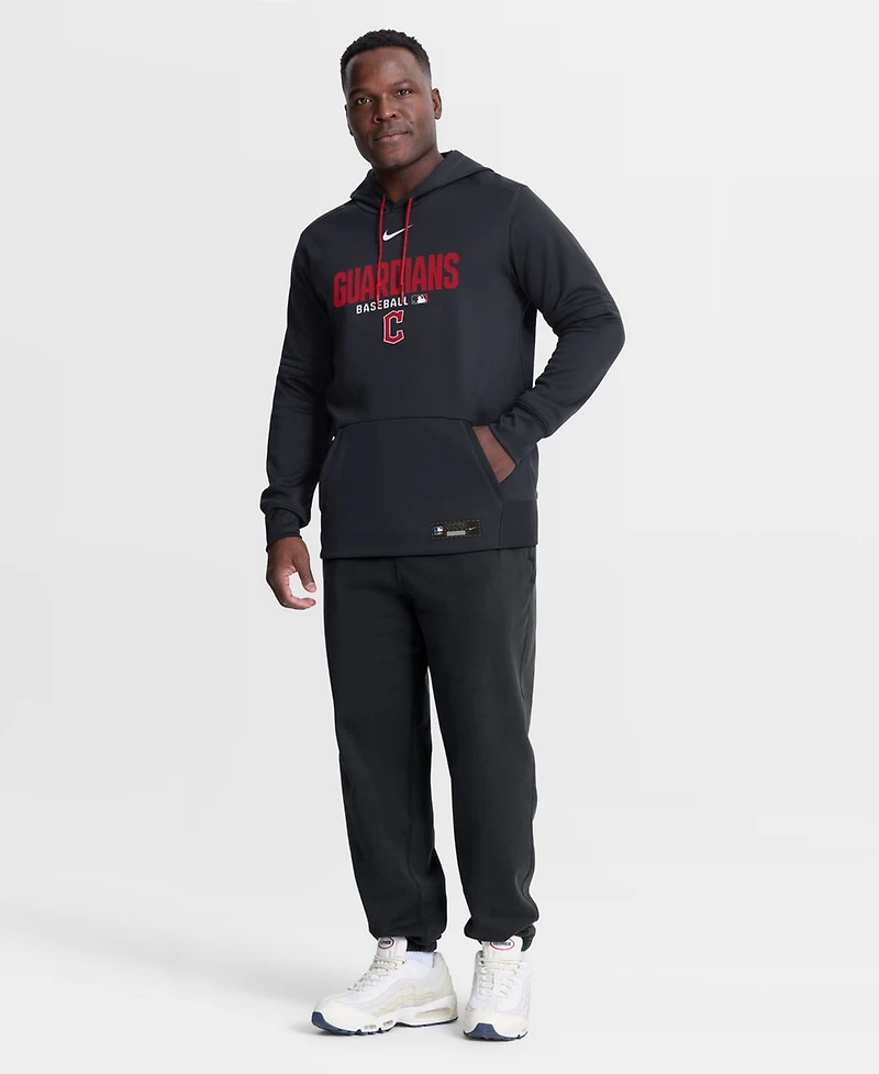 Nike Men's Navy Cleveland Guardians Authentic Collection Therma-fit Hoodie