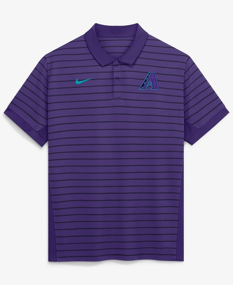 Nike Men's Purple/Black Arizona Diamondbacks Authentic Collection City Connect Striped Victory Dri-fit Polo Shirt