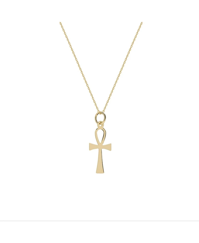 Spero London 9carat Solid Gold Egyptian Ankh Necklace
