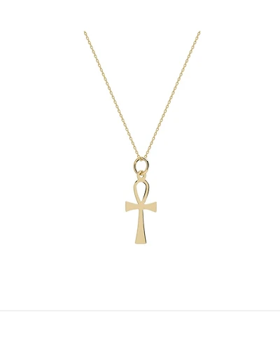 Spero London 9carat Solid Gold Egyptian Ankh Necklace