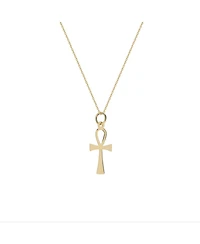 Spero London 9carat Solid Gold Egyptian Ankh Necklace