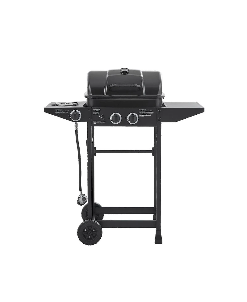Asagikoiai 2 Burner Propane Gas Grill with Side Burner, Stainless Steel Outdoor Bbq