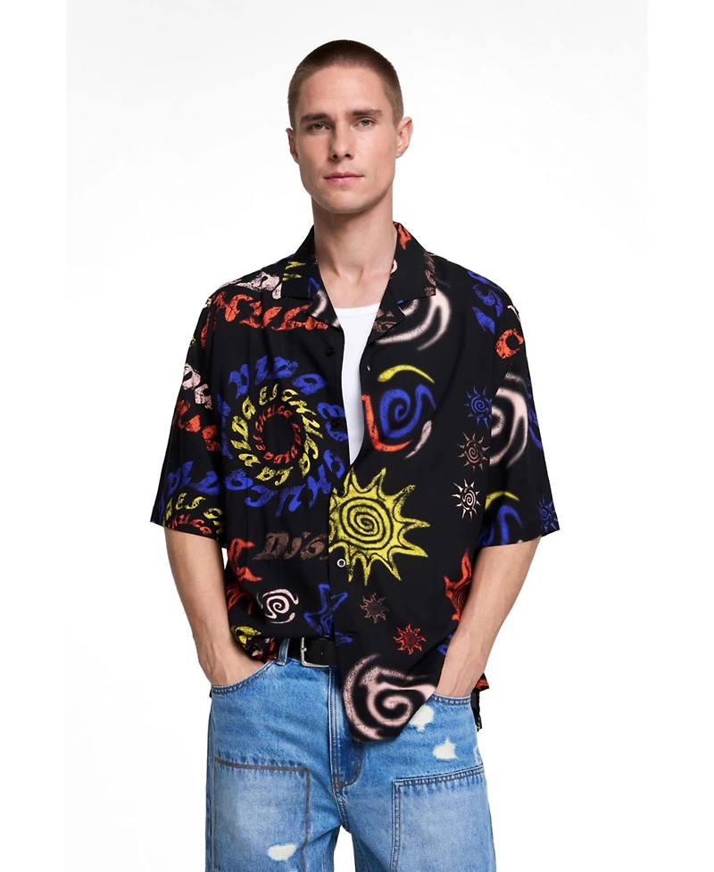 Desigual Men's Tribal Printed Shirt