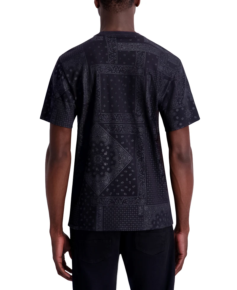 Karl Lagerfeld Paris Men's Bandana Print T-Shirt