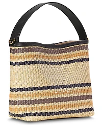 GiGi New York Tate Raffia Small Bucket Handbag