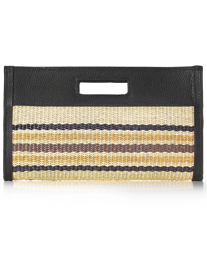 GiGi New York Remy Raffia Medium Clutch Handbag