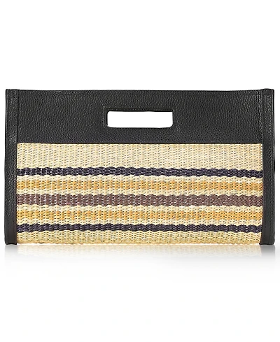 GiGi New York Remy Raffia Medium Clutch Handbag