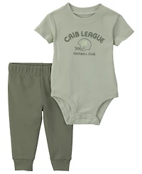 Carter's Baby Boys' Football Club Bodysuit and Pant, 2-Piece Set