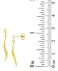 Macy's Polished Twist Dangle Earrings in 10k Yellow Gold