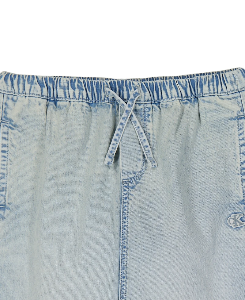 Calvin Klein Girls' 7-16 Wide-Leg Denim Jeans