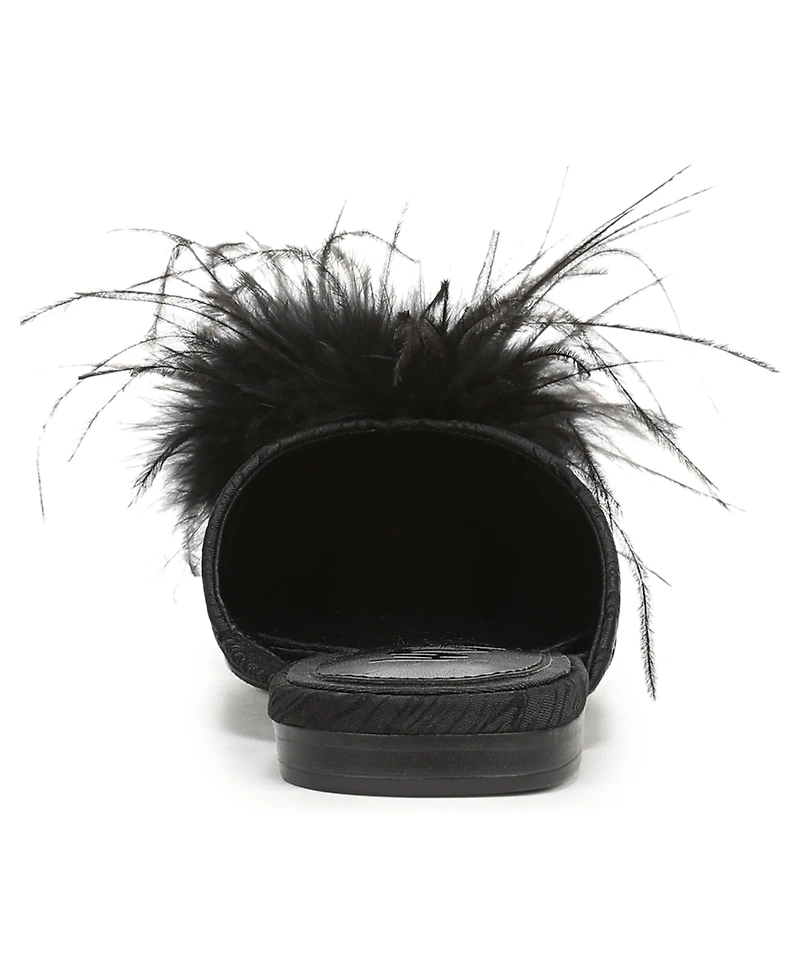 Sam Edelman Women's Khai Feather Slip-On Mule Flats