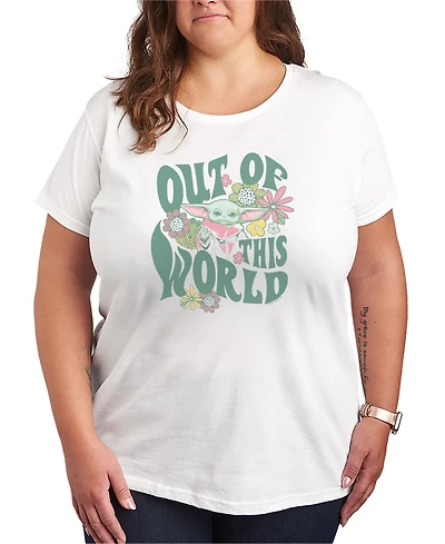 Hybrid Apparel Plus The Mandalorian Out of This World Grogu Graphic T-Shirt