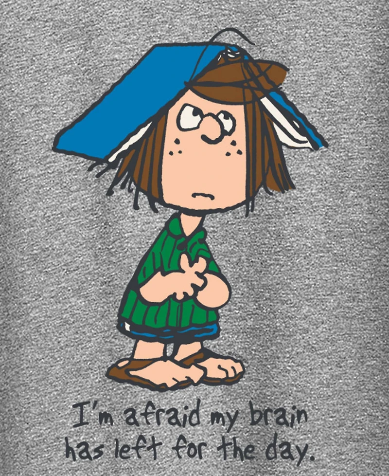 Hybrid Apparel Plus Peanuts Peppermint Patty Brain Left for the Day Graphic T-Shirt