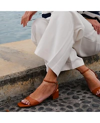 Alterre Women's Cognac Marilyn Customizable Square Sandal