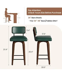 gaomon Swivel Bar Stools Set of 4