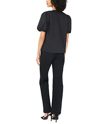 Vince Camuto Women's Organdy Short-Sleeve Puff Blouse