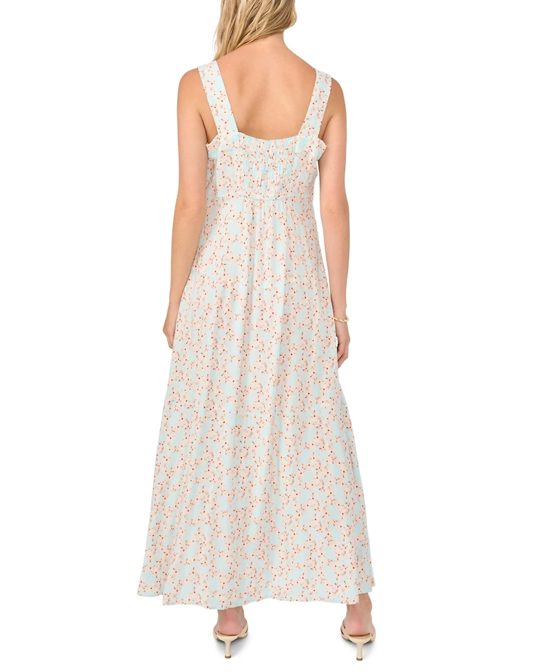Vince Camuto Women's Thick Strap Square Neck Maxi Dress