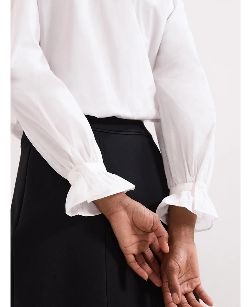 Phase Eight Women's Laurie Pleated Embroidered Cotton Blouse