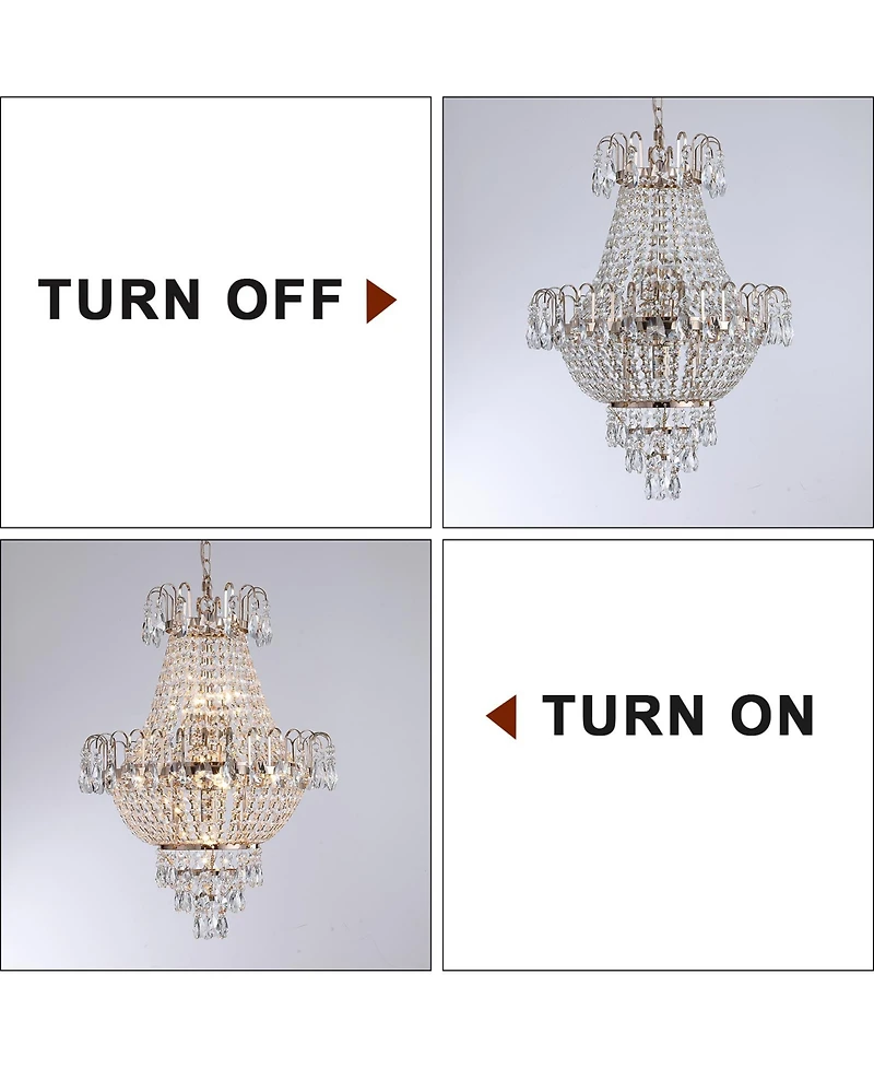 Midola Gold Crystal Chandeliers,Large Contemporary Luxury Ceiling Lighting for Living Room Dining Room Bedroom Hallway