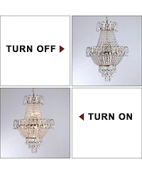 Midola Gold Crystal Chandeliers,Large Contemporary Luxury Ceiling Lighting for Living Room Dining Room Bedroom Hallway