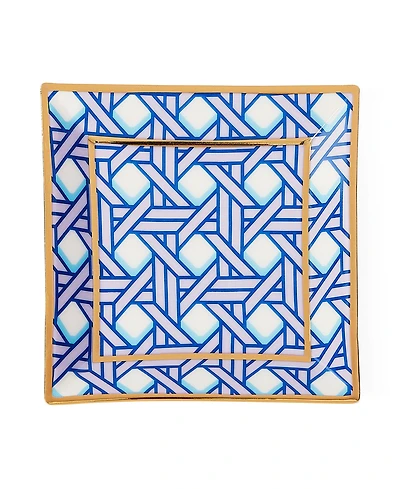 Jonathan Adler Basketweave Pattern 4.5" Square Tray