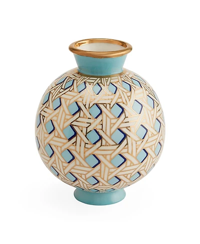 Jonathan Adler Basketweave 60 oz. Round Vase