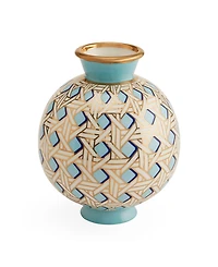 Jonathan Adler Basketweave 60 oz. Round Vase