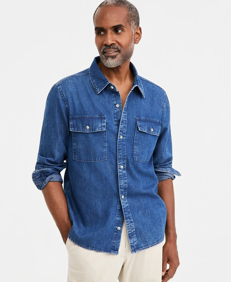 Club Room Men's Denim Overshirt, Macy's Exclusive