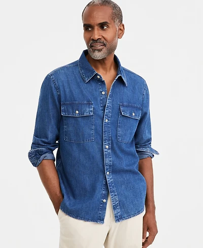 Club Room Men's Denim Overshirt, Macy's Exclusive