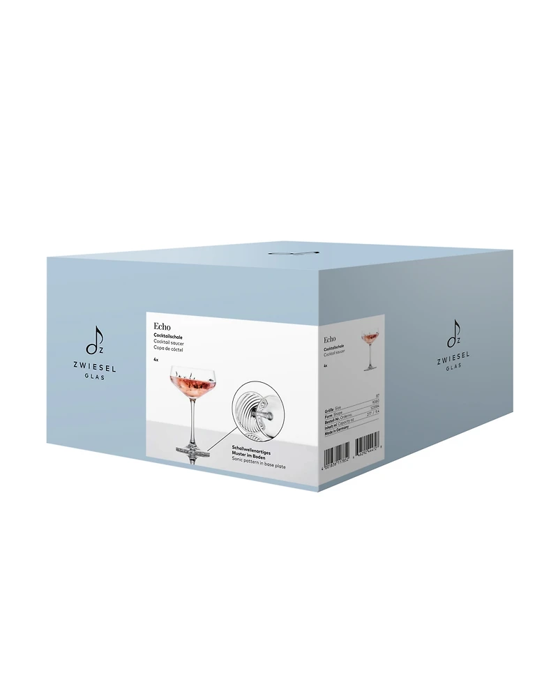 Zwiesel Glas Echo Coupe Cocktail Glasses, Set of 4