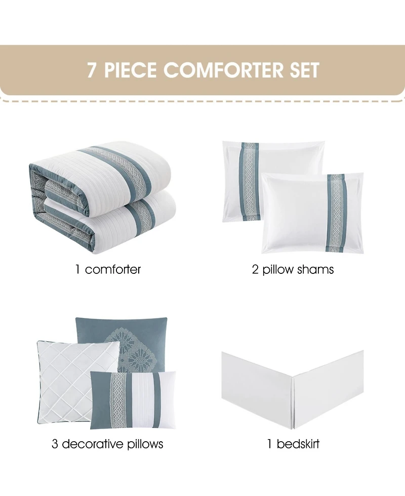 Stratford Park Durango Stripes 7-Pc. Comforter Set, California King