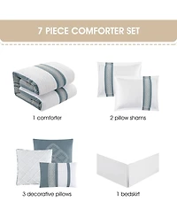 Stratford Park Durango Stripes 7-Pc. Comforter Set, California King