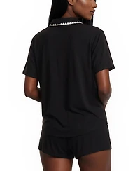 Flora by Nikrooz Women's Anneliese Stitch Top and Shorts, 2-Piece Set