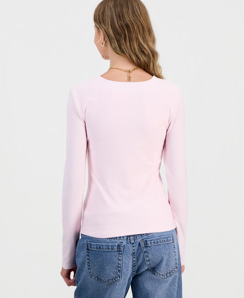 Hippie Rose Juniors' Crewneck Long-Sleeve T-Shirt