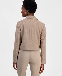 I.n.c. International Concepts Petite Plaid Cropped Work Jacket, Macy's Exclusive