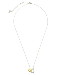 Sterling Forever Sterling Silver Interlocking Heart Charm Necklace